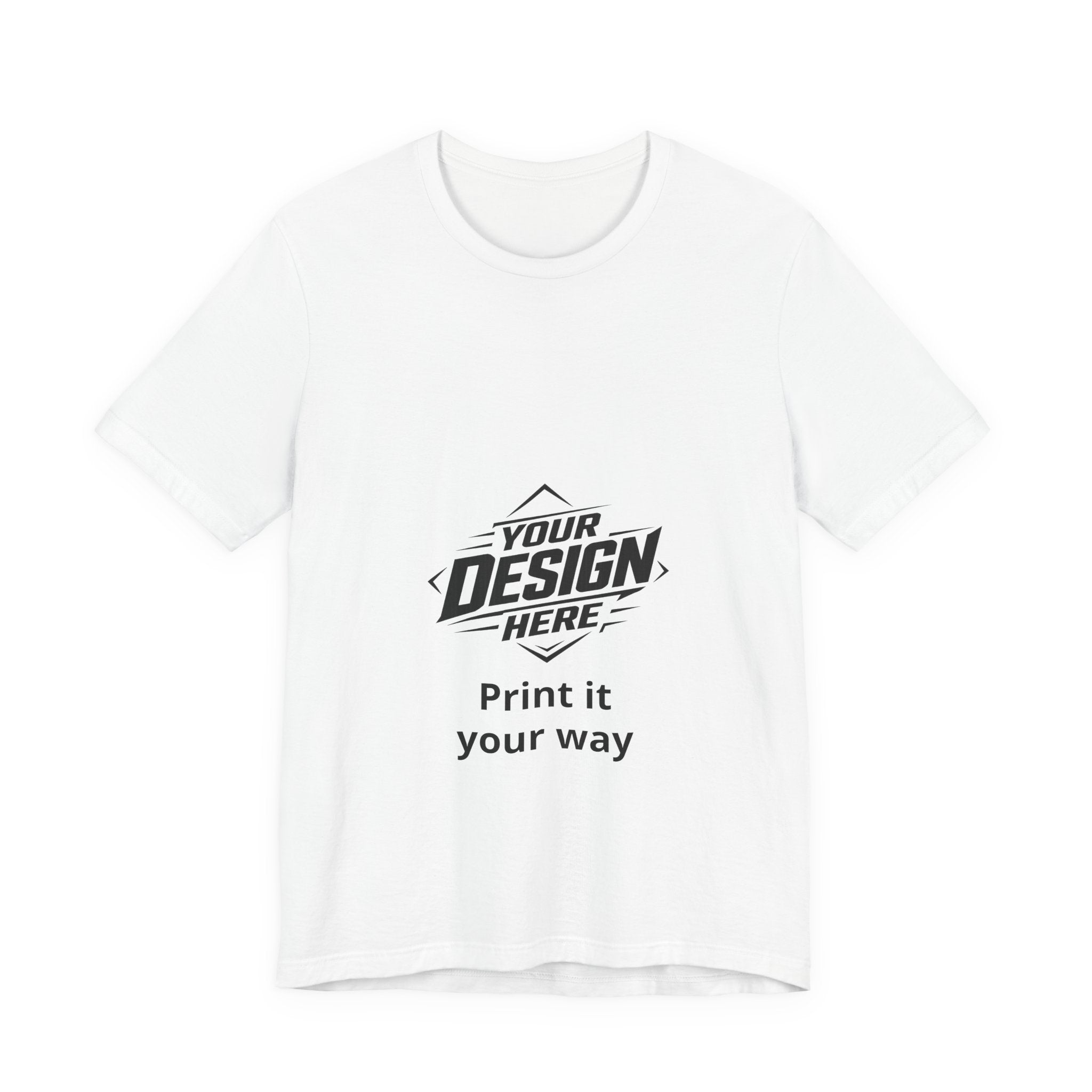 Camiseta Gráfica Personalizada — Camiseta Lista para Imprimir con "Tu Diseño Aquí"