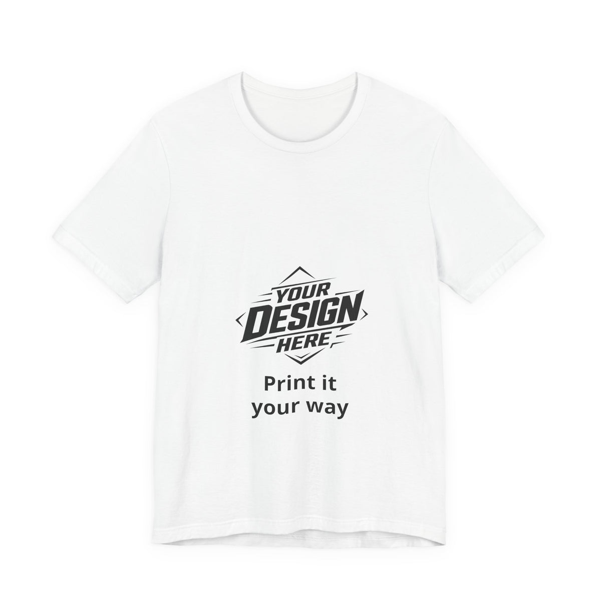 Camiseta Gráfica Personalizada — Camiseta Lista para Imprimir con "Tu Diseño Aquí"