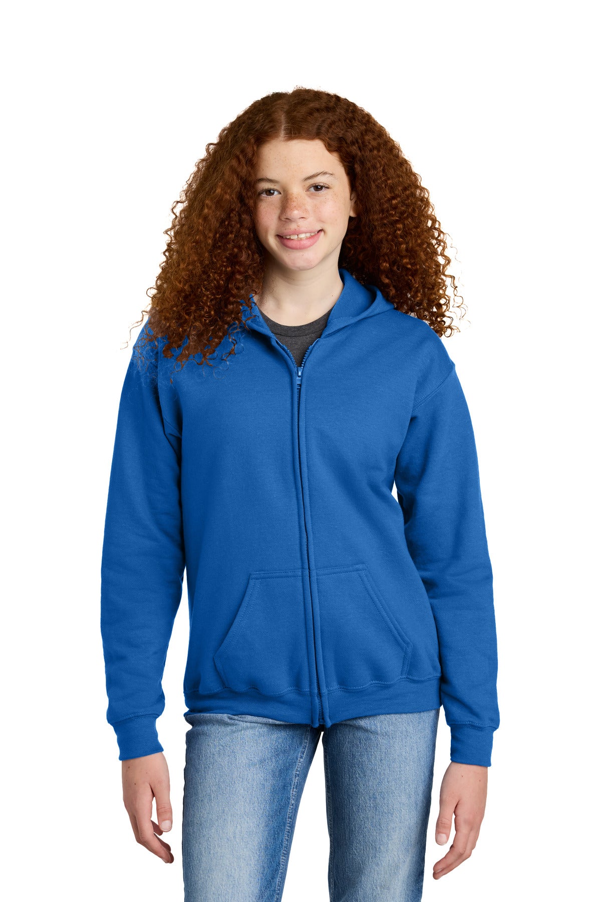 Gildan ®  Youth Heavy Blend   Full-Zip Hooded Sweatshirt. 18600B
