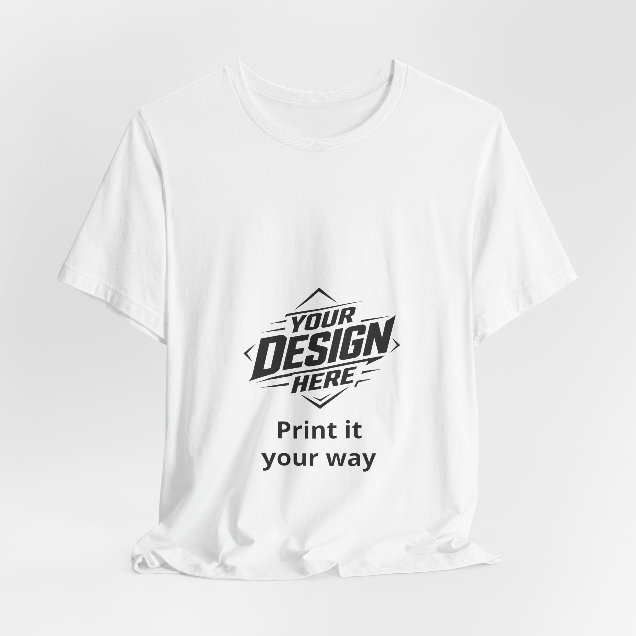 Camiseta Gráfica Personalizada — Camiseta Lista para Imprimir con "Tu Diseño Aquí"
