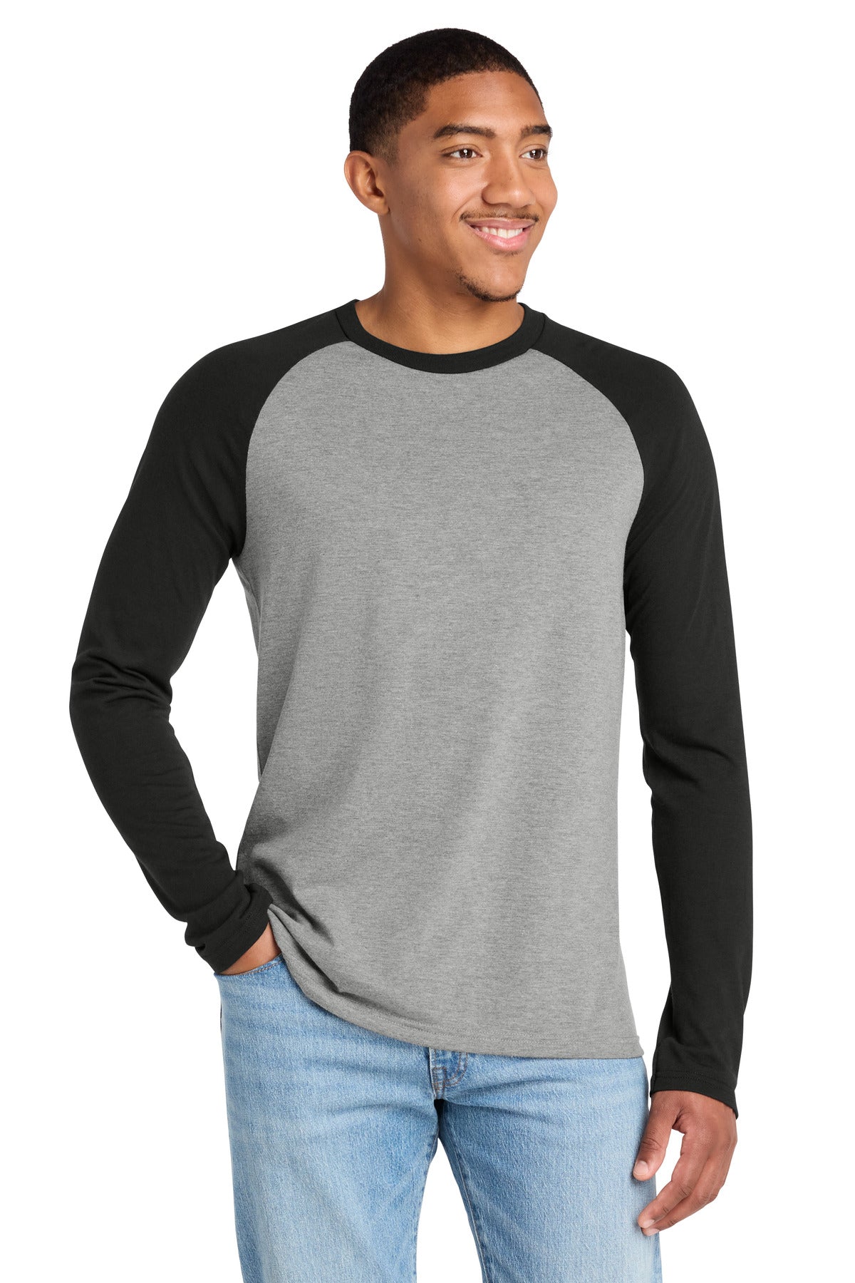 Allmade ®  Unisex Tri-Blend Long Sleeve Colorblock Raglan AL6009