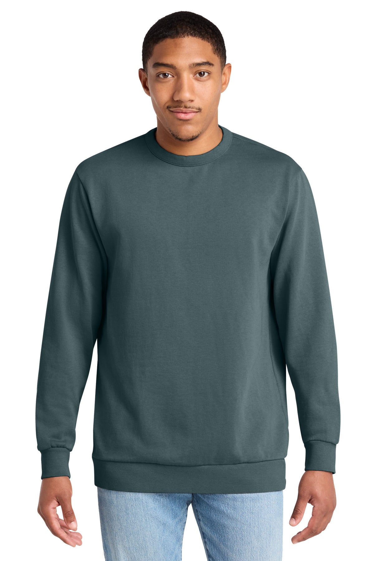 District Wash   Fleece Crew DT2204