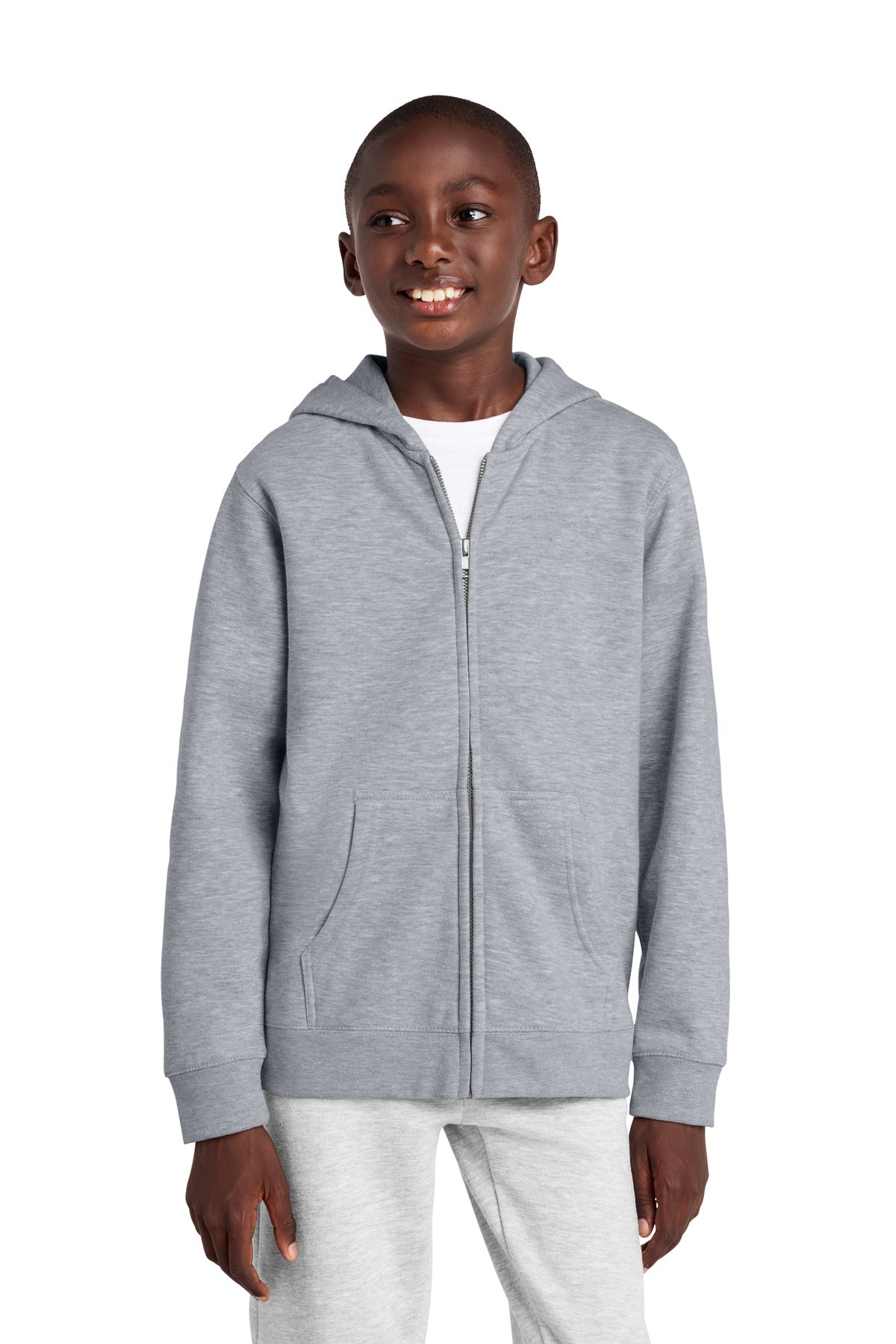 District ®  Youth V.I.T.   Fleece Full-Zip Hoodie DT6102Y