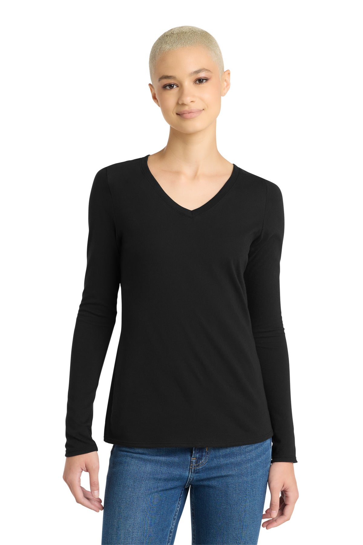 DISCONTINUED  District  ®  Women's Very Important Tee  ®  Long Sleeve V-Neck. DT6201