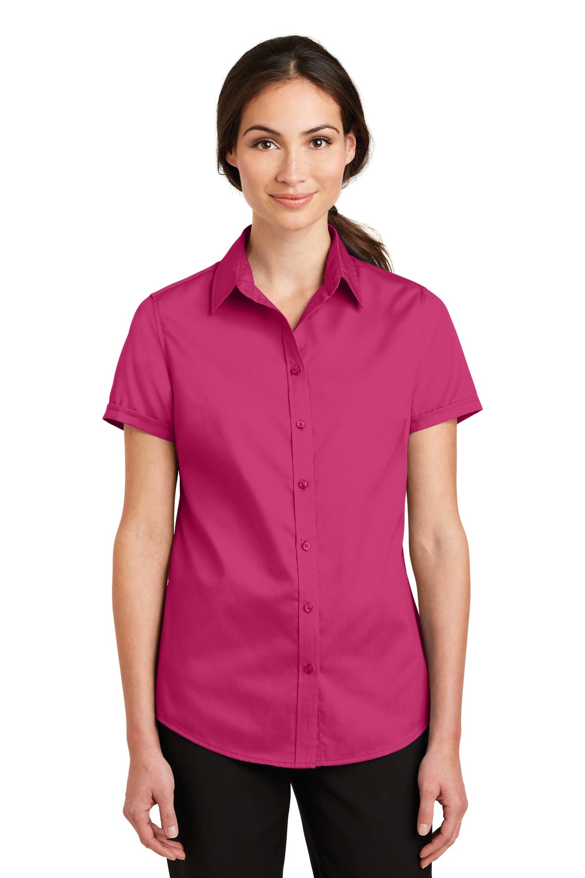 Port Authority ®  Women's Short Sleeve SuperPro   Twill Shirt. L664