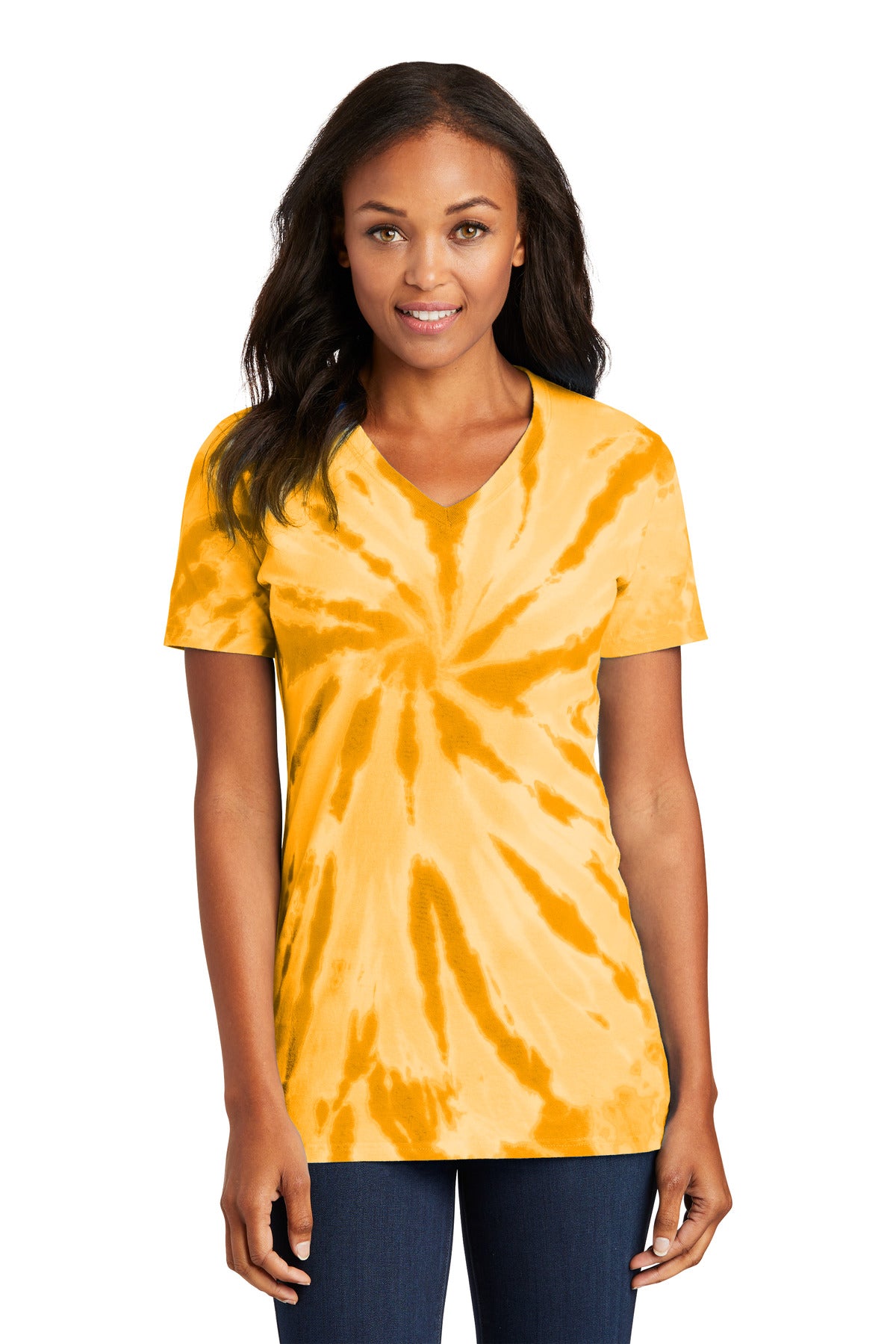 Port & Co ®  Women's Tie-Dye V-Neck Tee.  LPC147V