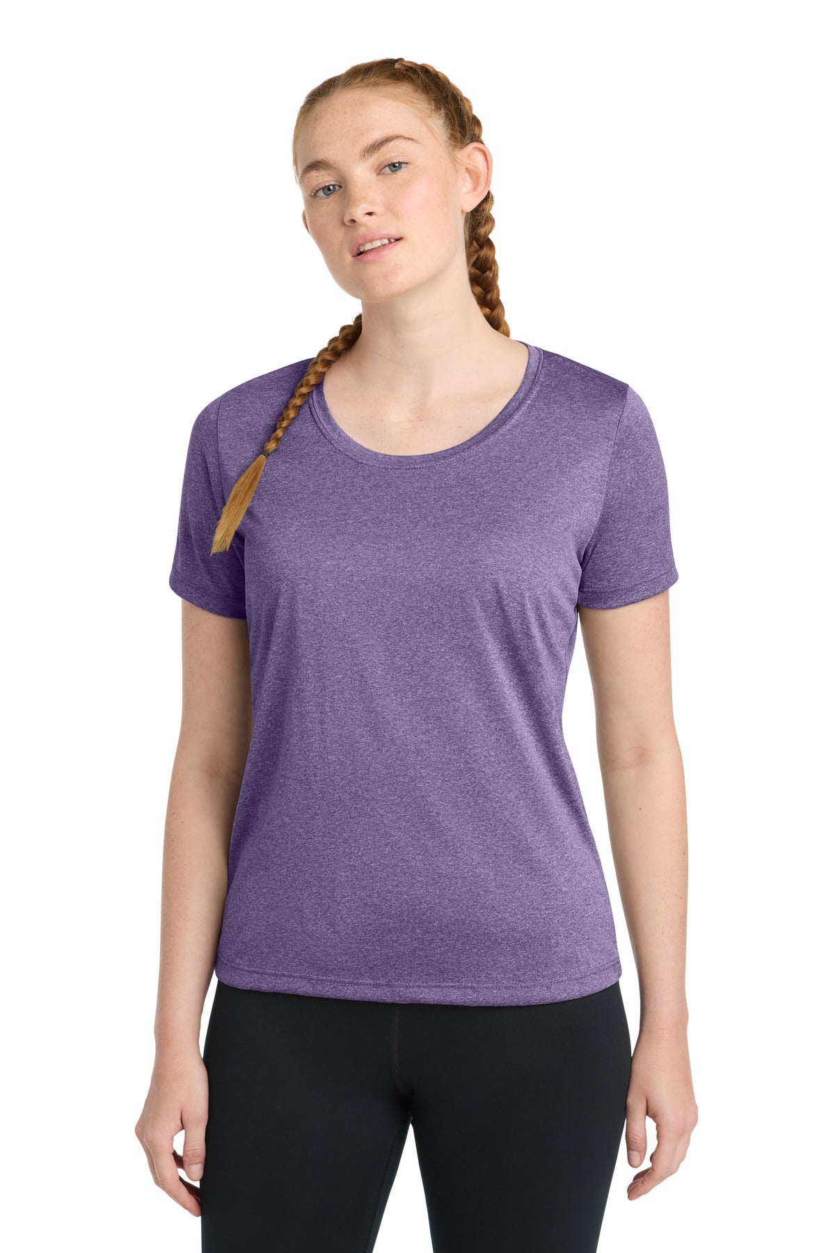 DISCONTINUED  Sport-Tek ®  Women's Heather Contender   Scoop Neck Tee. LST360