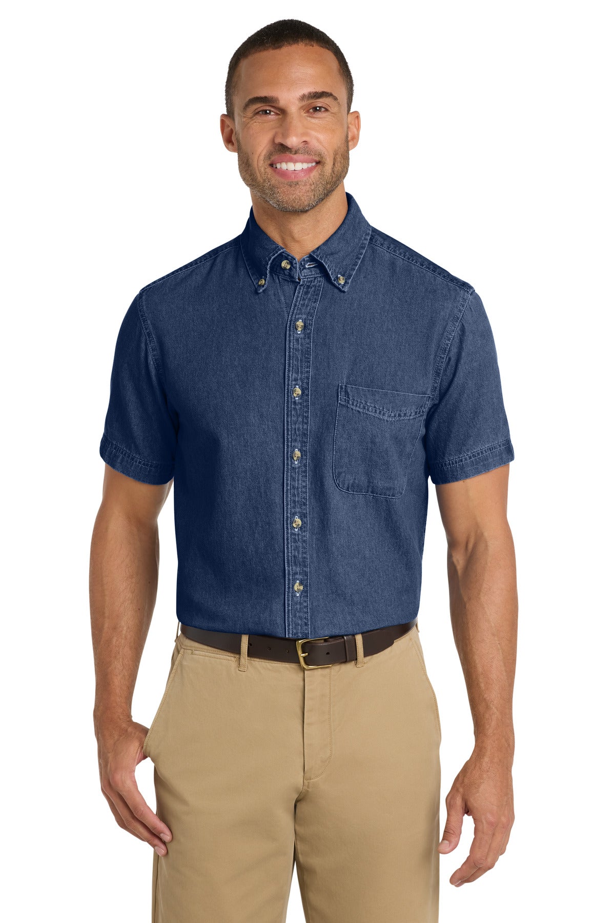 Port & Co ®  Short Sleeve Value Denim Shirt. SP11